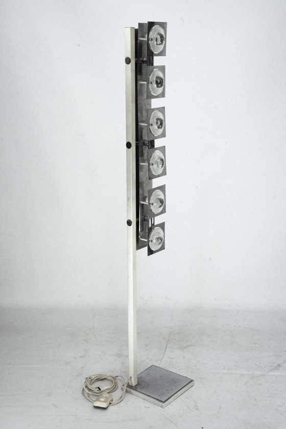 Lampada da terra Mid-Century in cromo e vetro attribuita a Sciolari, Italia anni '70 – Lampade da terra (photo 6 of 10)
