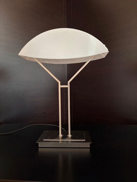 Une paire de Lampes de Peters Design-Allemagne, milieu du siècle., Métal, Plastique, Blanc (photo 4 sur 9)