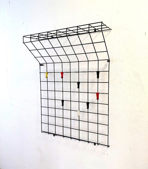 Karl Fichtel  zestiger jaren draad wandgarderobe