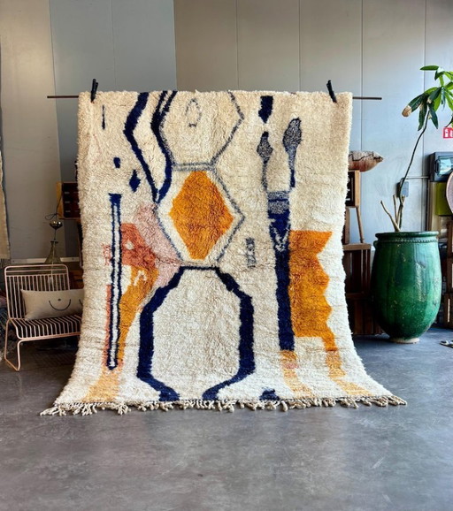 Tapis traditionnel fait main 3 x 2 m