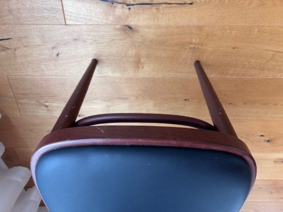 Image 1 of Sedie da caffè THONET 215 P in faggio curvato/mogano e pelle nappa nera