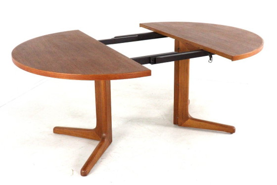 Image 1 of Tavolo da pranzo rotondo allungabile 2x di S. Burchardt Nielsen, design vintage danese.