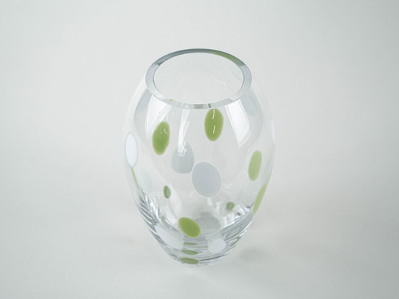 Image 1 of Polka-dot glass vase, Danish design, 1970s, made in Denmark