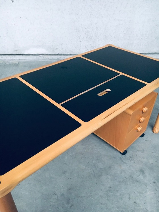 Image 1 of Scandinavian Ergonomic Design Writing Desk and Stool, Stokke 1980's