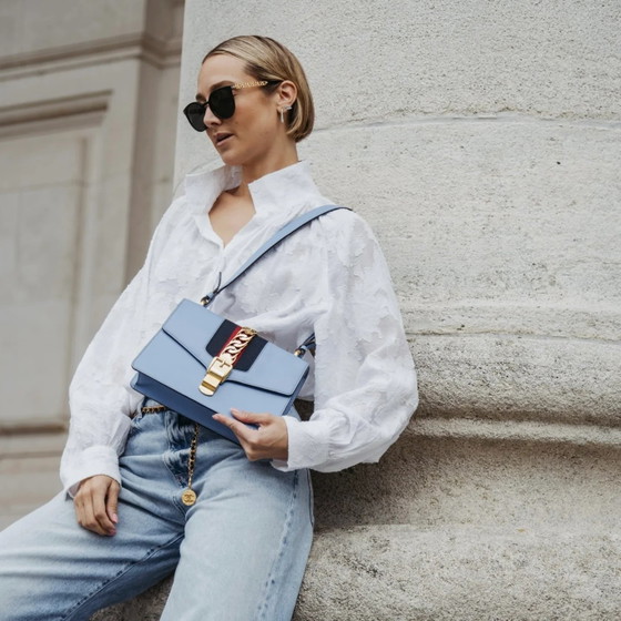 Gucci small Sylvie cuir bleu – Autres sacs (photo 9 of 19)