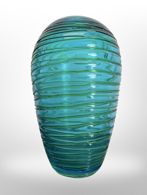 Vase en verre de Murano Venini, conçu par Fulvio Bianconi