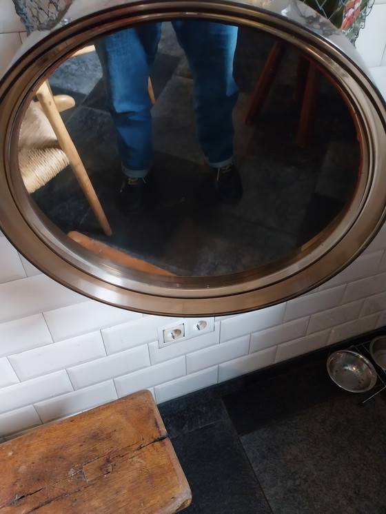 Image 1 of 1 x Miroir français de style Mid Century avec bord fumé transparent, années 1960