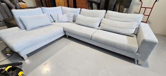 Image 1 of Pronto Canapé gris bleu avec coutures décoratives 1,5 an