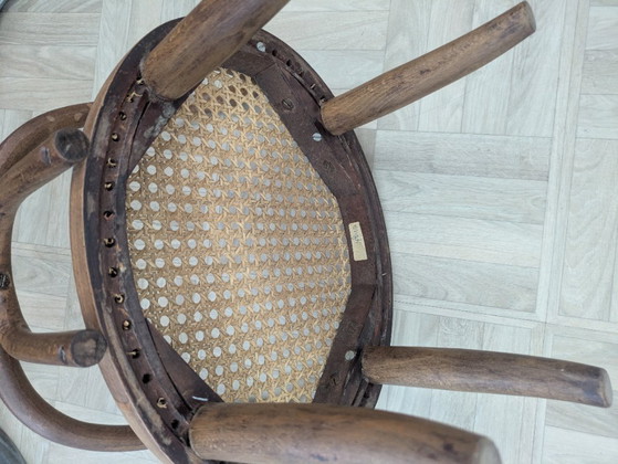 Rara sedia da scrivania antica per bambini - Stile Thonet/J&J Kohn, in rattan – Poltrone, Wood (photo 4 of 5)
