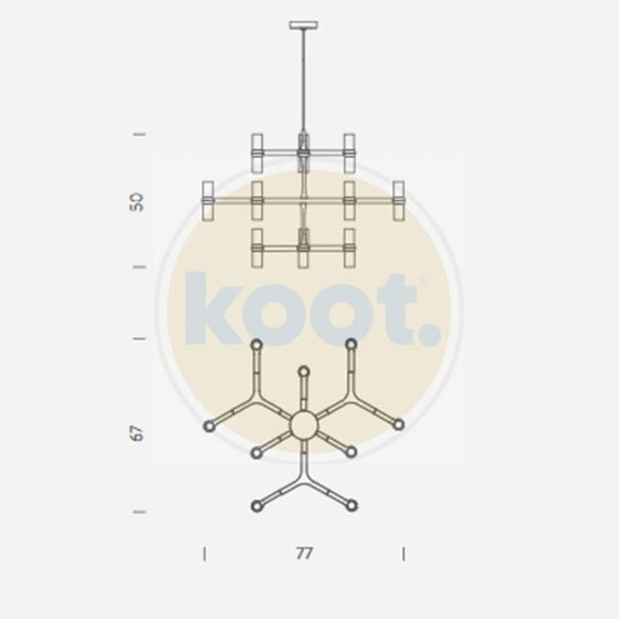 Image 1 of Nemo - Lampada a sospensione Crown Minor nera