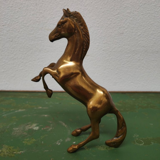 Image 1 of Statua d'ottone d'epoca, statua di cavallo in ottone