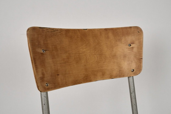 Set van 4 vintage stoelen, jaren 60, Tsjechoslowakije – Eetkamerstoelen, Wood (photo 17 of 19)