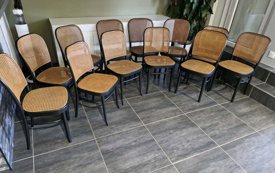 Image 1 of Juego de 12 sillas, n.º 811, según Hoffmann, década de 1990


