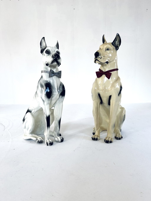 2X Ceramic Great Dane