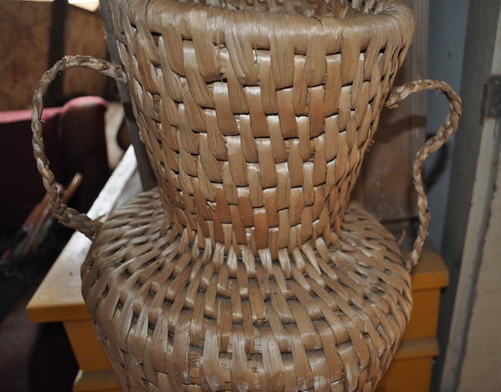 Raffia Vaas, jaren 40 – Vazen, Rieten (photo 7 of 7)