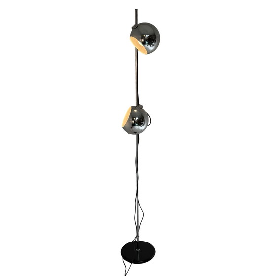 Image 1 of Gepo - Space Age Design / MCM Floor Lamp with Two Shades - Chrome Shades