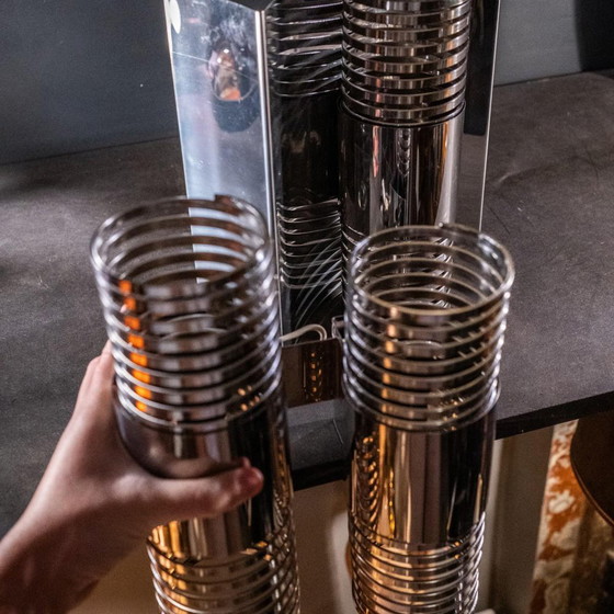 Space Age Spiral Spring Wall Lights in Chromed Steel, 1970s, Set of 2 – Design (photo 6 of 18)