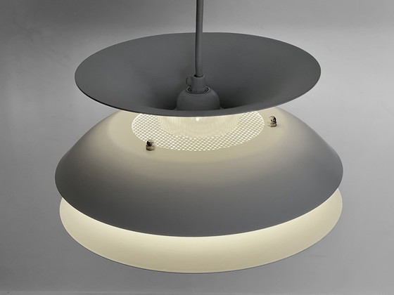 Image 1 of Middelgrote meerlaagse hanglamp van Kurt Wiborg voor Jeka Metaltryk, Denemarken 1970