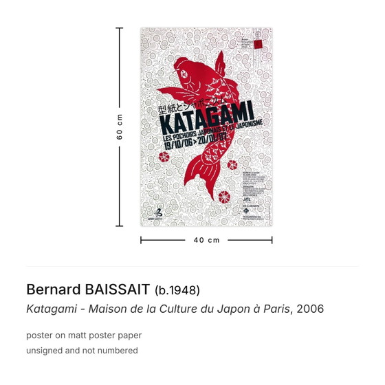 Image 1 of Bernard BAISSAIT Katagami - Maison de la Culture du Japon à Paris poster 2006