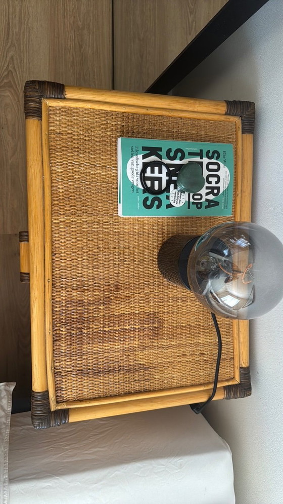 Vintage Rotan/Bamboo Cabinet – Nachtkastjes, Rattan, Wood (photo 4 of 6)