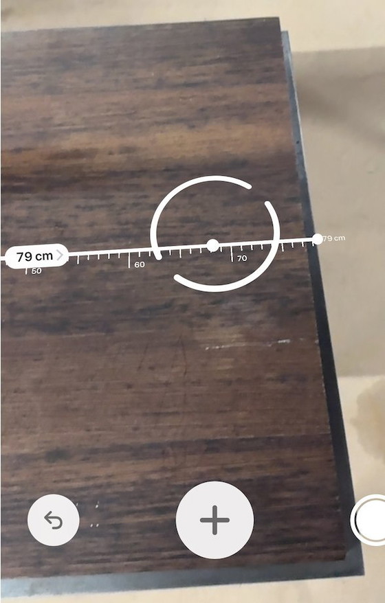 Image 1 of Wengé Houten Sidetable, Op Dun Stalen Frame