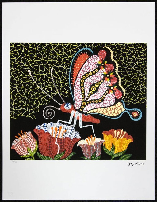 Nach Yayoi Kusama, Blumengarten, Lithografie, 1990er Jahre