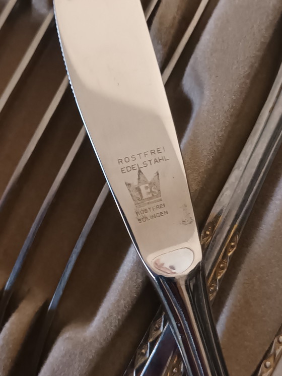 Image 1 of Solinger Besteckset, vergoldet, 12-Sitzer-Wagen