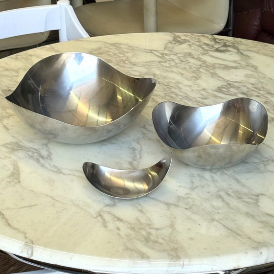 Image 1 of Set of three Bloom bowls by Georg Jensen by Helle Damkjær