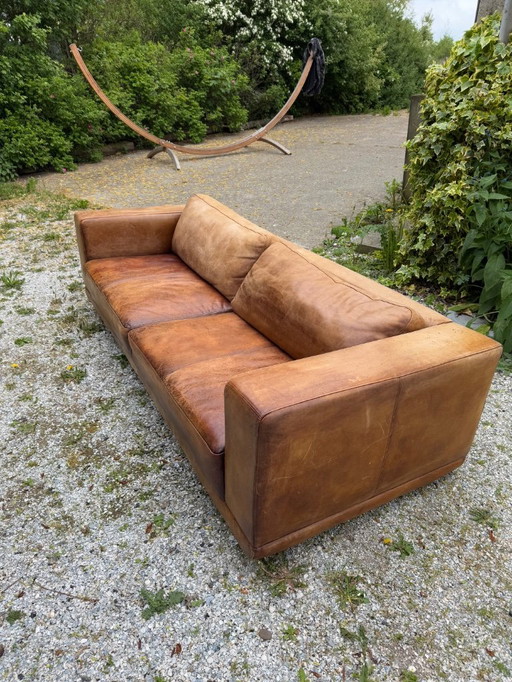 Exclusive lounge Molinari sofa in bull leather