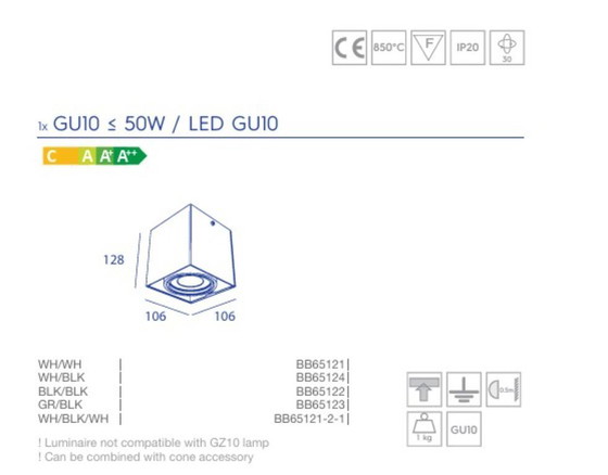 Image 1 of Foco de techo ORBIT (Calidad Profesional) – Negro Mate – Nuevo