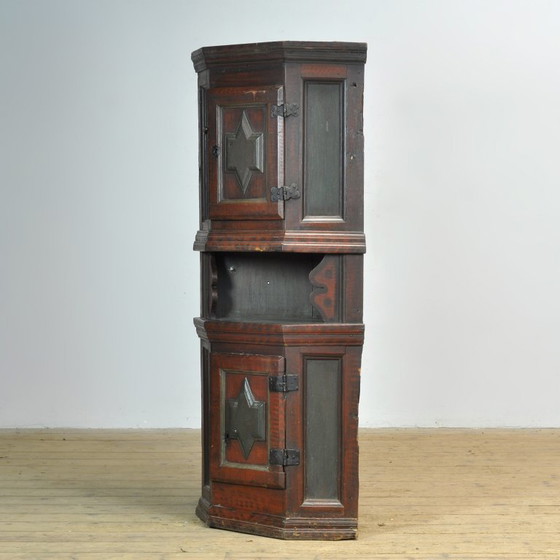 Image 1 of Swedish Farmhouse Corner Cabinet, 1817