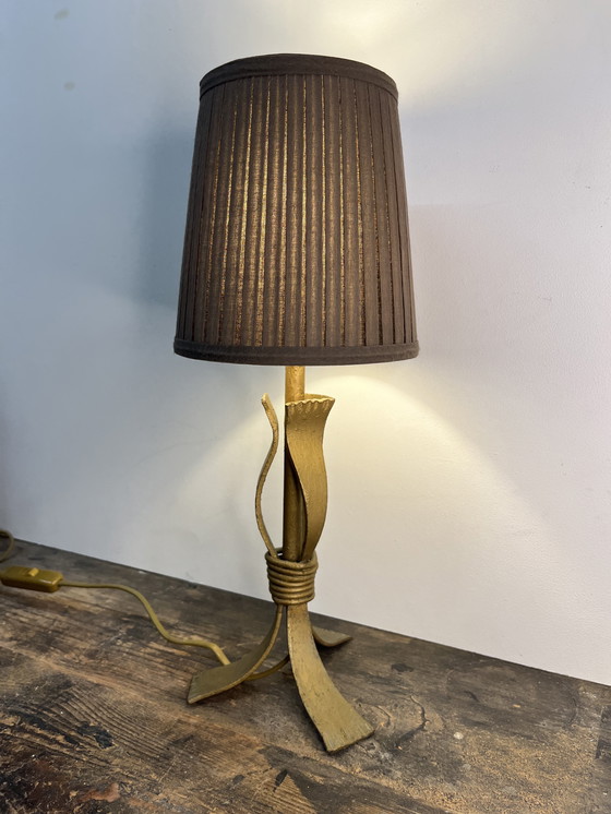 Image 1 of Vintage Metalen Brutalist Tafellamp