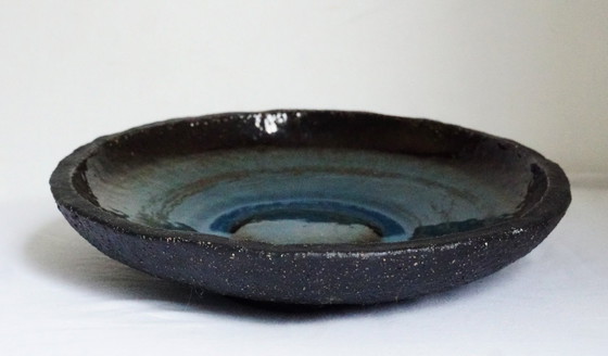 Image 1 of Large Wabi-Sabi Studio Ceramic Bowl – Handcrafted Textured Stoneware (30cm)Wabi-Sabi, Brutalist
