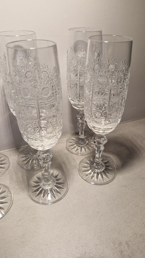 6x Champagnergläser Kristall, Gläser & Karaffe, Grau (Foto 5 von 5)