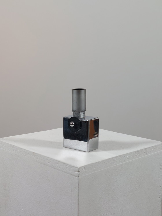 Image 1 of Vintage Murano wandlamp met craquelé glas en chroomafwerking