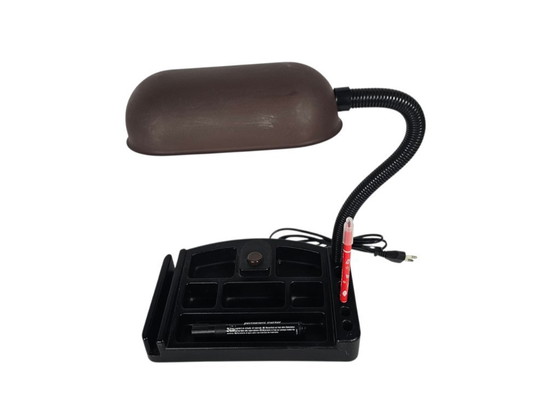 Image 1 of Bureaulamp - organizer - metaal - kunststof - 80's 