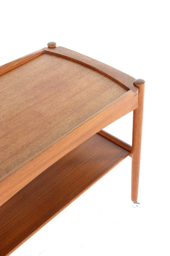 Image 1 of Carrello Poul Hundevad con vassoio rimovibile, stile vintage danese.