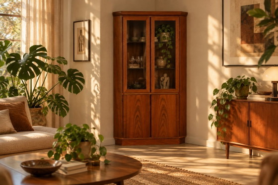 Mobile a parete vintage Skovby | Mobile ad angolo | Credenza – Vetrine, Vetro, Legno (photo 10 of 10)