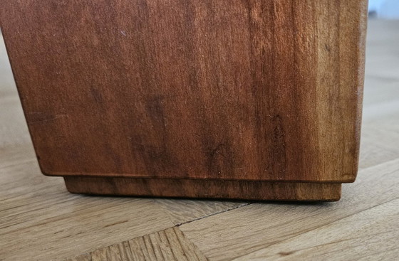 Image 1 of Mid - Century design coffee table made of solid wood and metal