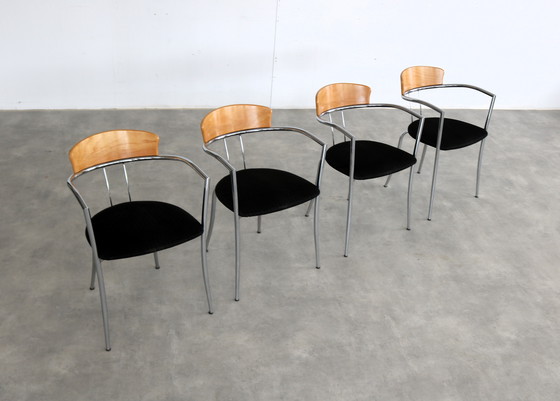 Image 1 of 4x Vintage Effazeta Dining Chairs