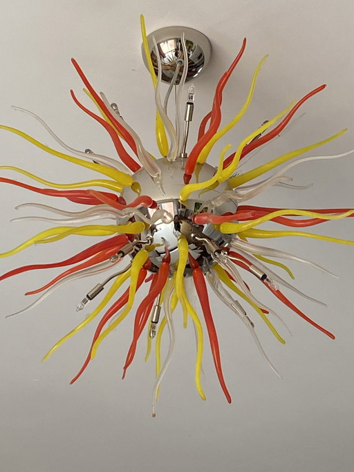 Lampe design italienne en verre de Murano