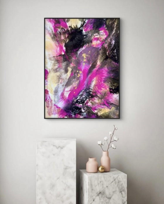 Unique Abstract Painting 'Enigma Rosa N.18' – Emanuela Pecchia (80x60) – Paintings & Drawings, Canvas (photo 6 of 7)