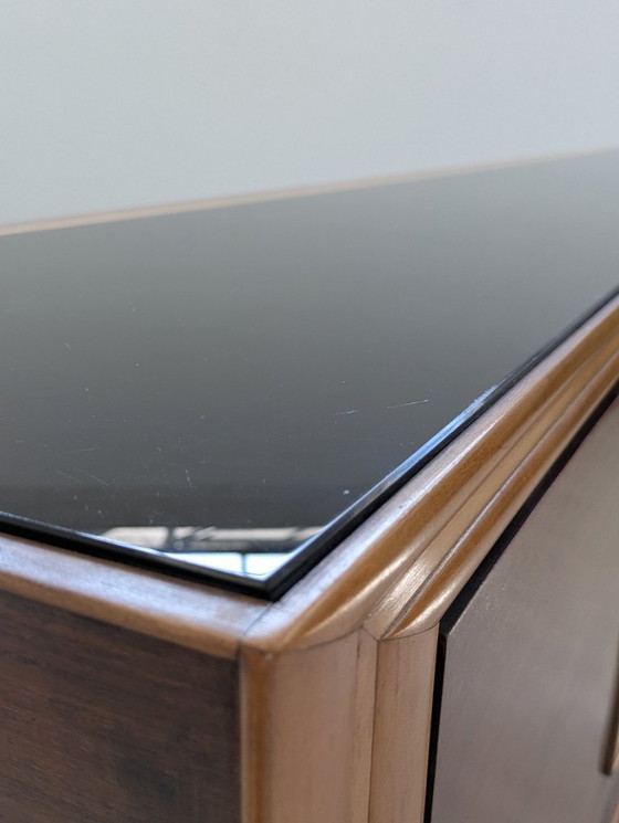 Image 1 of Dassi - Vittorio Dassi - Table d'appoint - Cristal, Bois, Laiton - Intérieur miroir