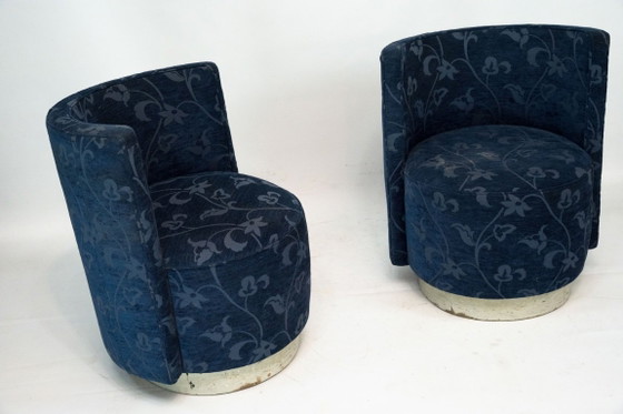 Image 1 of Pair of Art Deco-Style Occasional Armchairs, Italy, 1960s