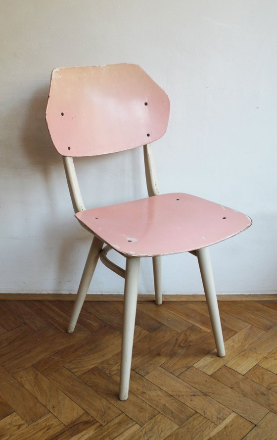 Set di 6 sedie da pranzo TON | Finitura originale color pastello | 1964 – Wood (photo 18 of 46)