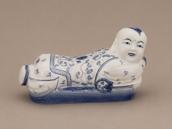 Rare Pair of Opium Pillows in Genuine Porcelain – Symmetrical Collector's Duo – Decorative Objects (photo 4 of 7)