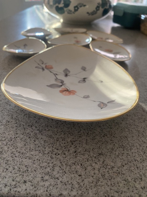 Image 1 of Set di stuzzichini "Uovo Biologico" di KPM Germania, metà del XX secolo - 7 pezzi