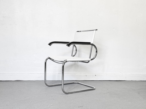 1/4 Tecta D40 Cantilever Chair Chair Set Bauhaus White Leather