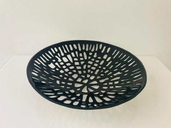 Image 1 of Graphic design bowl made of black coated steel