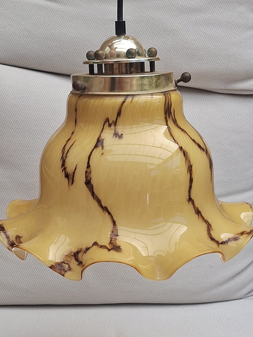 1 lampada opalina Art Déco